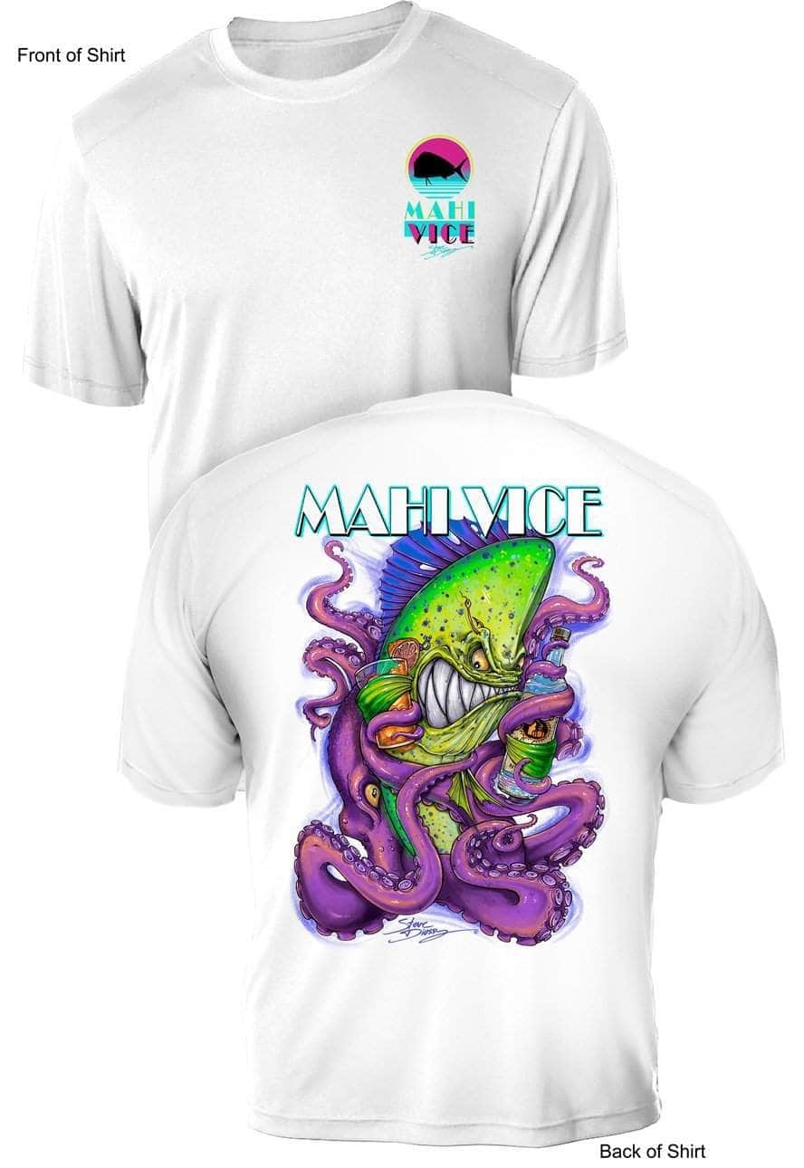 Mahi Vice - UV Sun Protection Shirt - 100% Polyester - Short Sleeve UPF 50